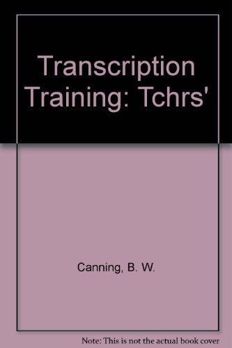 9780273001775: Transcription Training: Tchrs'