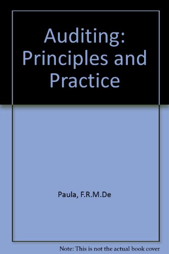 9780273004387: Auditing: Principles and practice