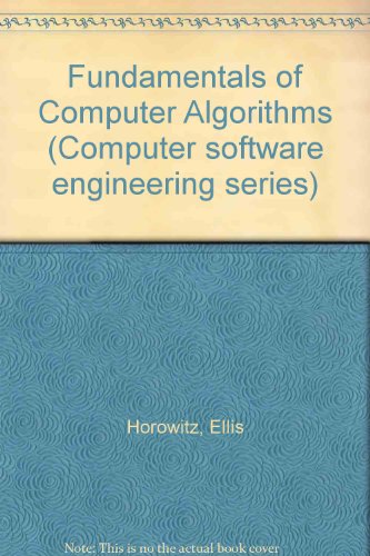 9780273013242: Fundamentals of Computer Algorithms (Computer software engineering series)