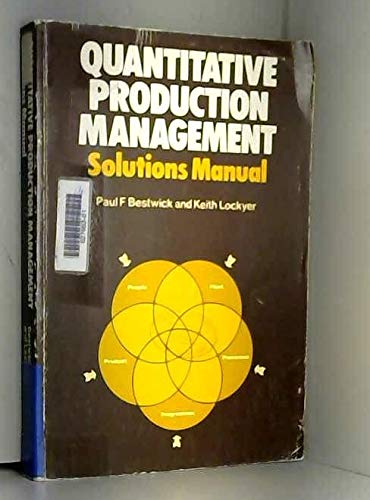 Stock image for Solutions Manual (Quantitative Production Management) for sale by WorldofBooks