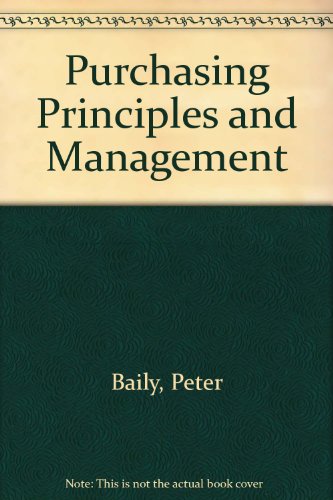 9780273017196: Purchasing Principles and Management