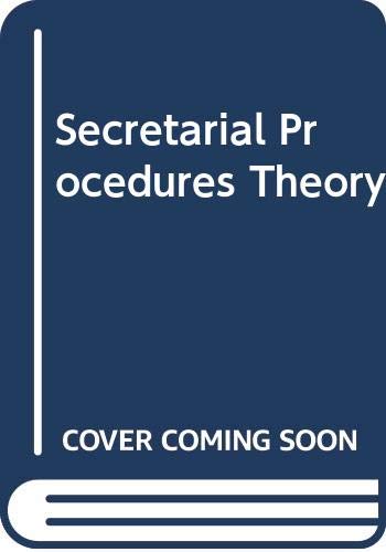 Secretarial Procedures Theory (9780273019176) by H.A. Harding