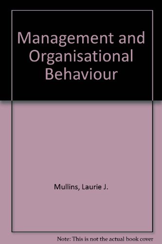 Stock image for Management and Organisational Behaviour for sale by WorldofBooks