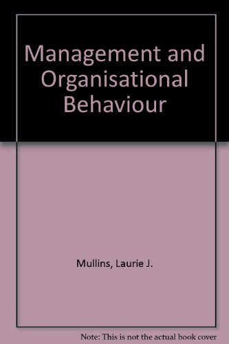 9780273019596: Management and Organisational Behaviour
