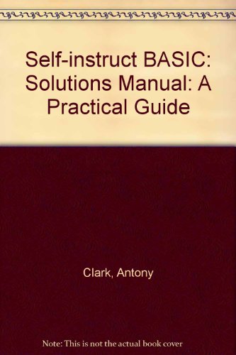 Self Instruct Basic Sols Mnl (9780273022176) by Clark/