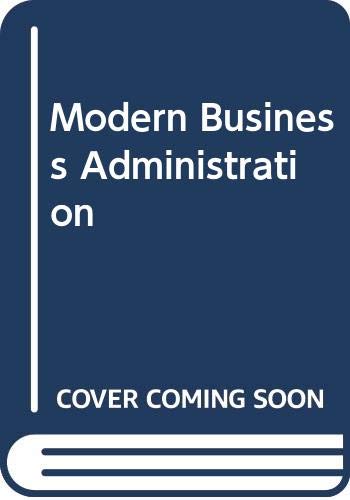 Imagen de archivo de Modern Business Administration a la venta por AwesomeBooks