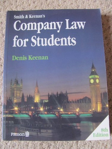 Imagen de archivo de Smith and Keenans Company Law for Students a la venta por Reuseabook