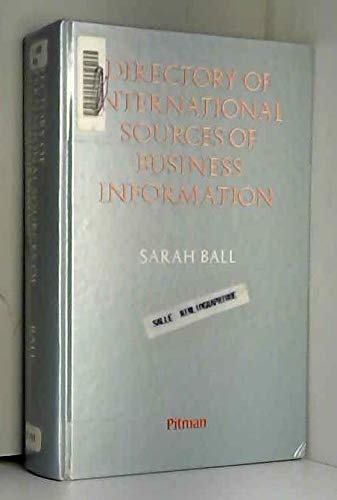 Imagen de archivo de The Directory of International Sources of Business Information a la venta por WorldofBooks