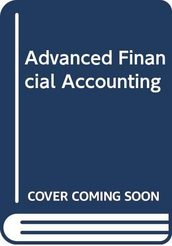 Beispielbild fr Advanced Financial Accounting zum Verkauf von AwesomeBooks