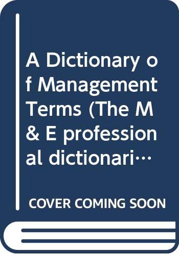Stock image for Dictionary of Management Terms for sale by AwesomeBooks