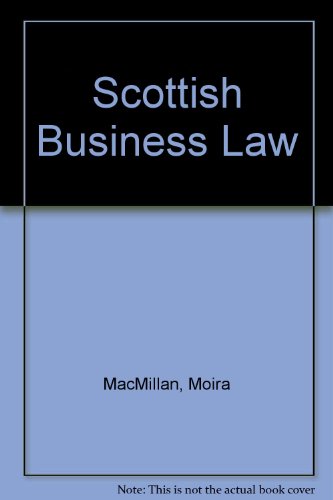 Beispielbild fr Scottish Business Law zum Verkauf von AwesomeBooks