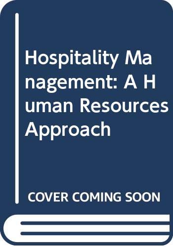 9780273033950: Hospitality Management: A Human Resources Approach