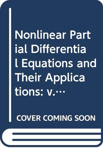 Stock image for Nonlinear Partial Differential Equations and Their Applications: v. 3 (Chapman & Hall/CRC Research Notes in Mathematics Series) for sale by medimops