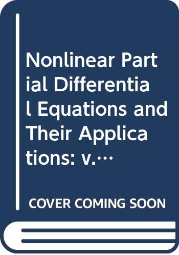 9780273085683: Nonlinear Partial Differential Equations & Their Applications