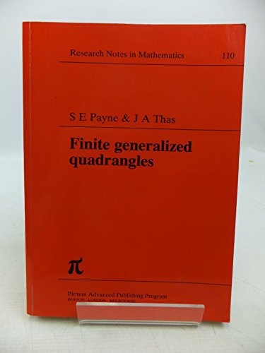 Finite Generalized Quadrangles (Surveys in Structural Engineering and Structural Mechanics) (9780273086550) by Payne, S. E.