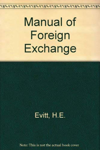 Beispielbild fr Manual of Foreign Exchange zum Verkauf von Buchpark