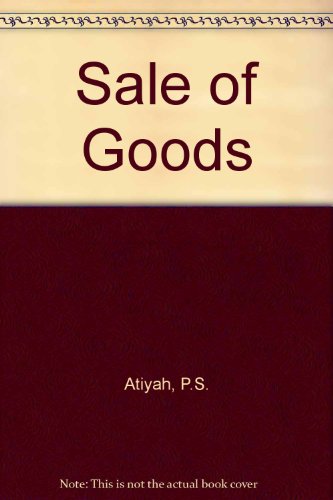 Beispielbild fr Sale of Goods zum Verkauf von Cambridge Rare Books