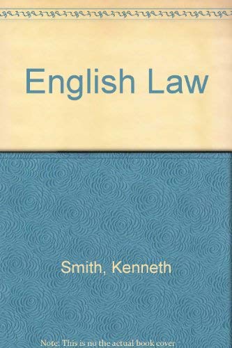 Beispielbild fr English Law zum Verkauf von WorldofBooks