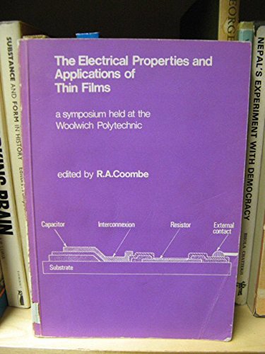 Stock image for The Electrical Properties and Applications of Thin Films for sale by Zubal-Books, Since 1961