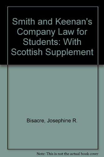 Beispielbild fr With Scottish Supplement (Smith and Keenan's Company Law for Students) zum Verkauf von WorldofBooks