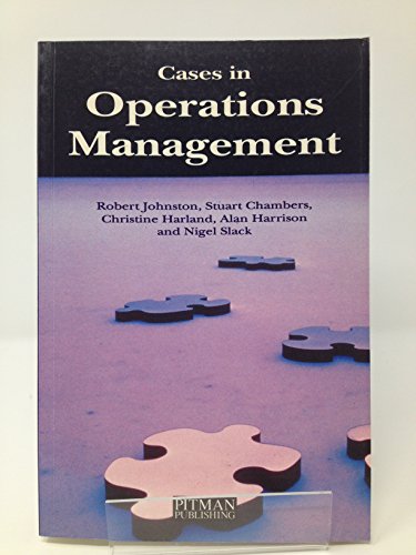 Imagen de archivo de Cases in Operations Management a la venta por AwesomeBooks