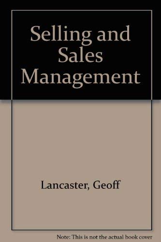 Beispielbild fr Selling and Sales Management zum Verkauf von AwesomeBooks
