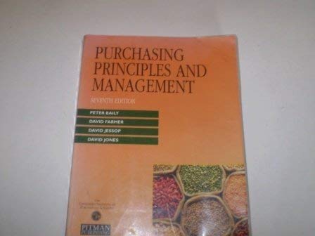 Stock image for Purchasing Principles and Management for sale by AwesomeBooks