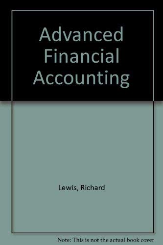 Beispielbild fr Advanced Financial Accounting zum Verkauf von AwesomeBooks