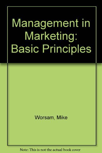 Beispielbild fr Marketing In Management Basic Principles zum Verkauf von WorldofBooks