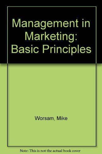 9780273607366: Marketing In Management Basic Principles