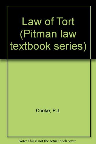 9780273614135: Law of Tort (Pitman law textbook series)