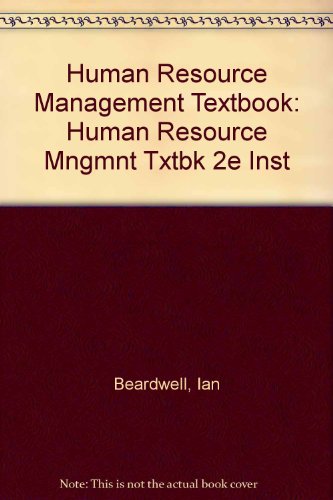 Stock image for Human Resource Management Textbook: Human Resource Mngmnt Txtbk 2E Inst for sale by Phatpocket Limited