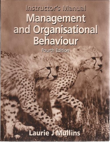 Stock image for Instruction Manual (Management and Organisational Behaviour) for sale by WorldofBooks