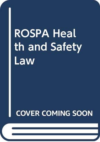 9780273625858: ROSPA Health and Safety Law