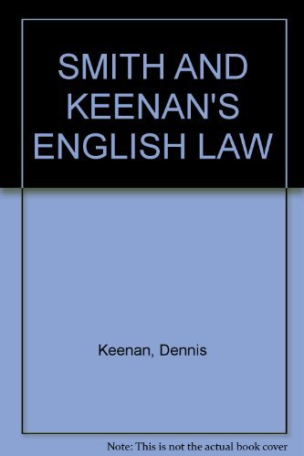 Beispielbild fr Smith & Keenan's English Law zum Verkauf von WorldofBooks