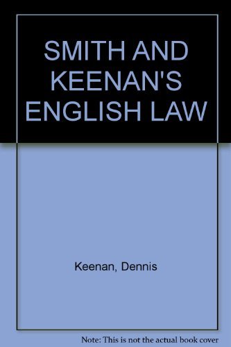 9780273631491: Smith and Keenan's English Law