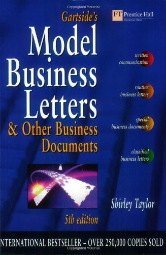 Gartside's Model Business Letters and Other Business Documents: & Other Business Documents (9780273633082) by Taylor, Shirley; Gartside, L.