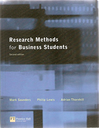 Beispielbild fr Research Methods for Business Students zum Verkauf von WorldofBooks