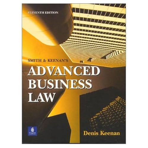 Beispielbild fr Smith & Keenan's Advanced Business Law zum Verkauf von GF Books, Inc.