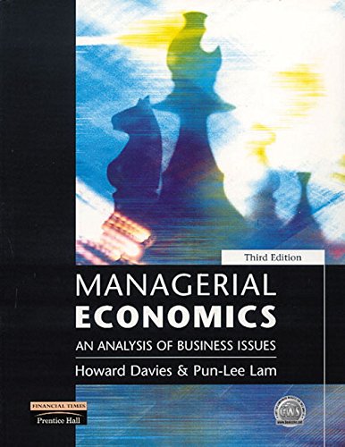 Stock image for Managerial Economics: An Analysis of Business Issues for sale by AwesomeBooks