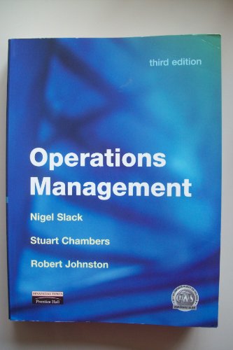 Beispielbild fr Operations Management zum Verkauf von AwesomeBooks