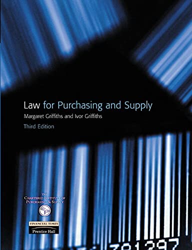 Beispielbild fr Law for Purchasing and Supply zum Verkauf von AwesomeBooks