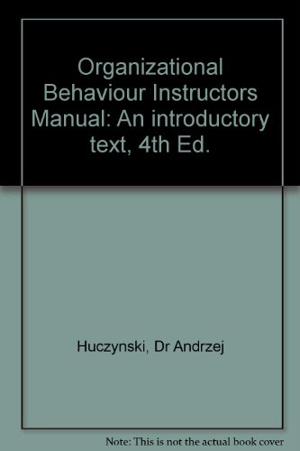 Stock image for Organizational Behaviour: an Introductory Text for sale by Mispah books