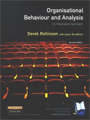 Imagen de archivo de Organisational Behaviour and Analysis, 2nd Ed. a la venta por AwesomeBooks