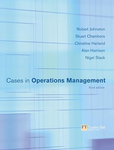 Imagen de archivo de Cases in Operations Management a la venta por Better World Books Ltd