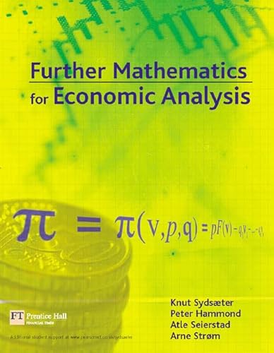 Stock image for Further Mathematics For Economic Analysis for sale by Gulf Coast Books