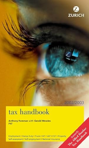 Imagen de archivo de Zurich Tax Handbook 2002-2003 a la venta por MusicMagpie