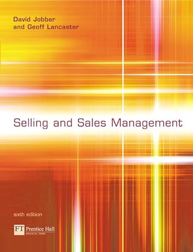 Beispielbild fr Selling and Sales Management zum Verkauf von Goldstone Books