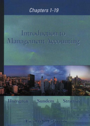 Introduction to Management Accounting with Pin Card: Chapters 1-19 with Pin Card (9780273677352) by Horngren