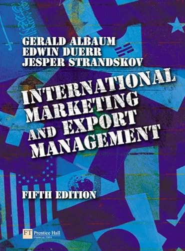 Imagen de archivo de International Marketing and Export Management a la venta por Better World Books